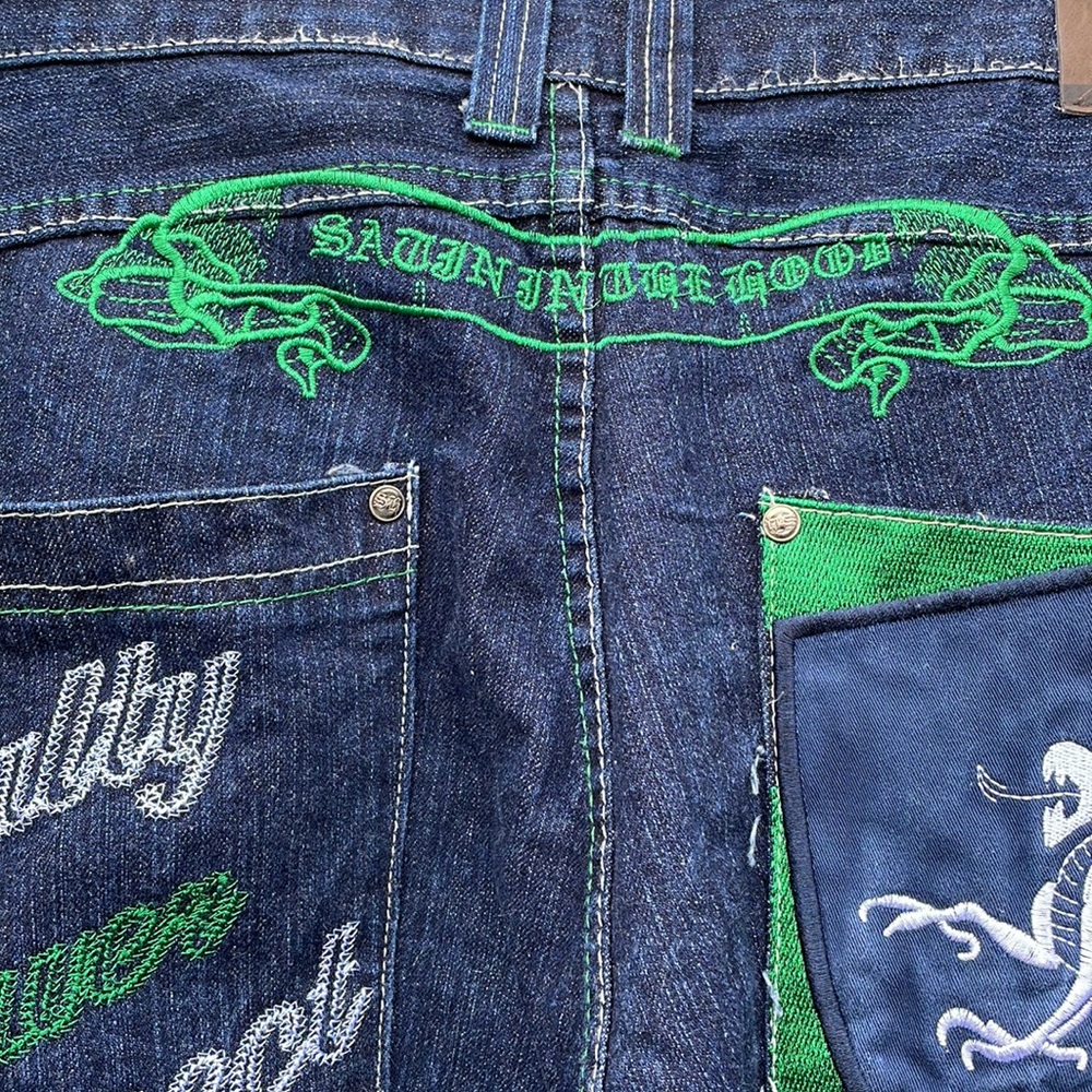 RARE SITH Satin in the Hood LOYALTY POWER RESPECT Men’s Big & Tall Jeans Sz 40 - Picture 5 of 10